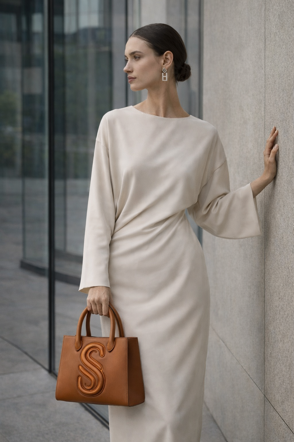 Sally Redskin - luxury brown leather bag by Sellenes. Luxury handbag
