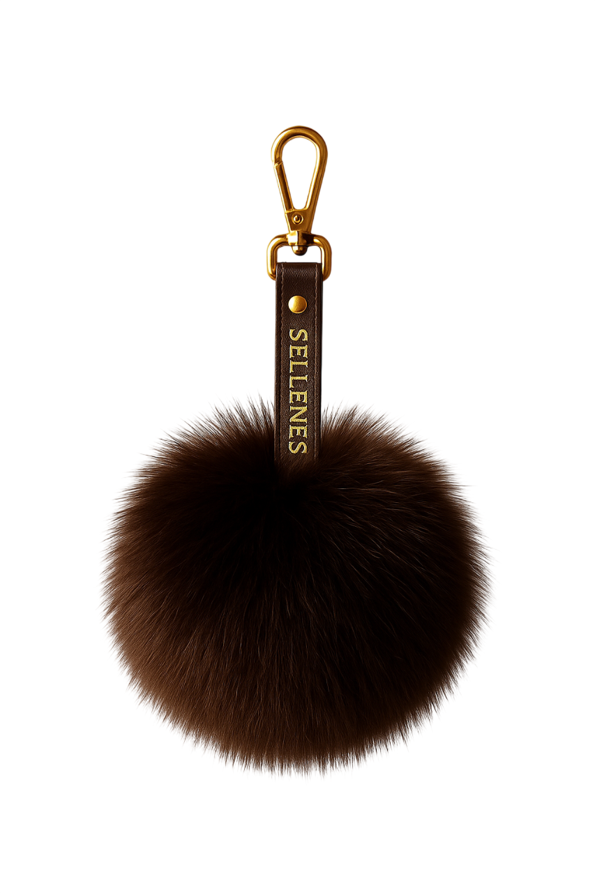 Sellenes Fur luxury keychain made in luxury fur and premium leather