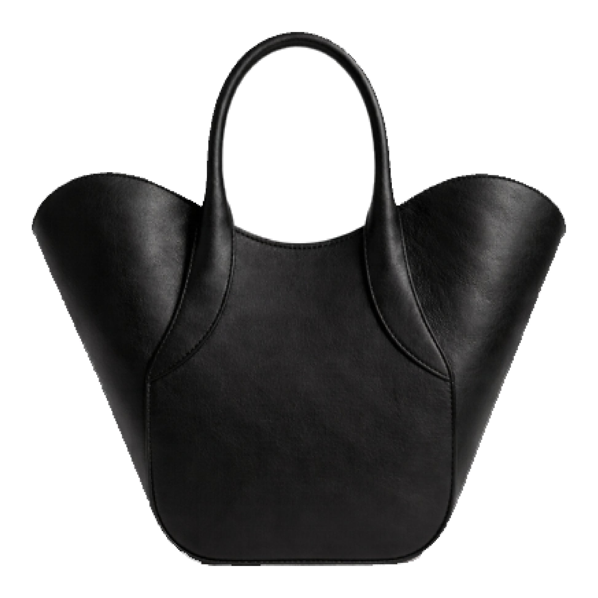 Aalyah by sellenes luxury black tote handbag back