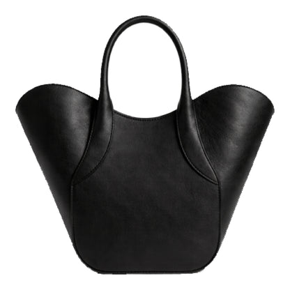 Aalyah by sellenes luxury black tote handbag back