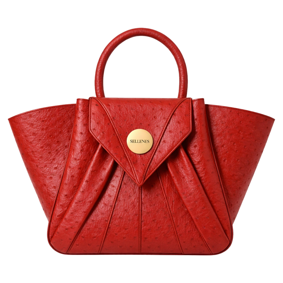 Arrari Ostrich by Sellenes - the luxury bag made of red ostrich leather in limited edition