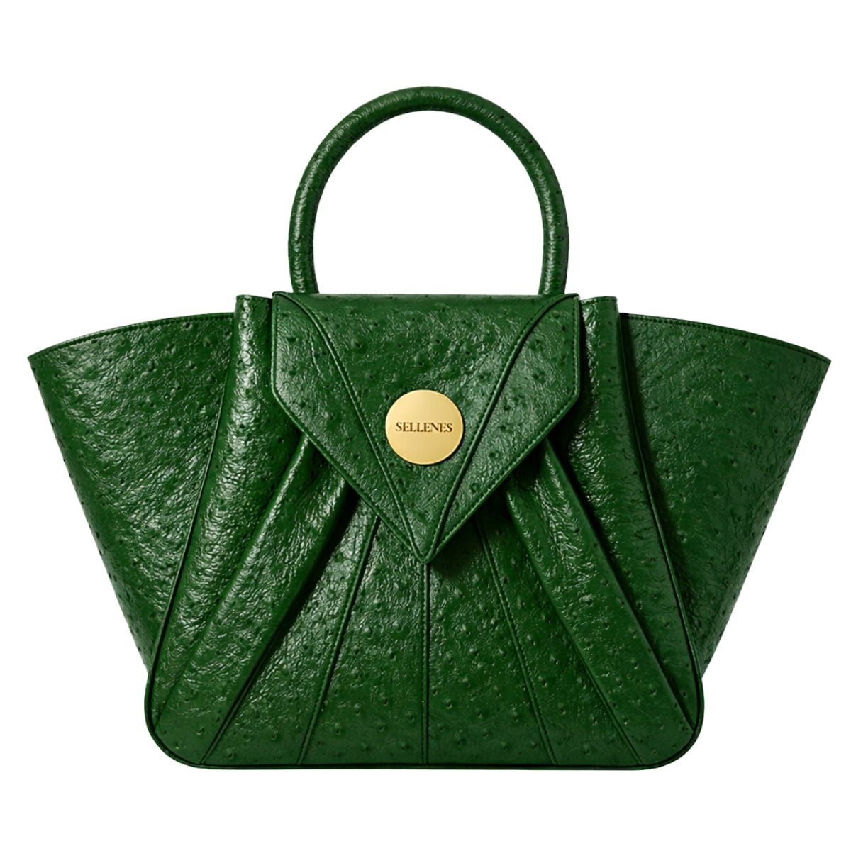 Arrari Ostrich by Sellenes - the luxury bag made of green ostrich leather in limited edition