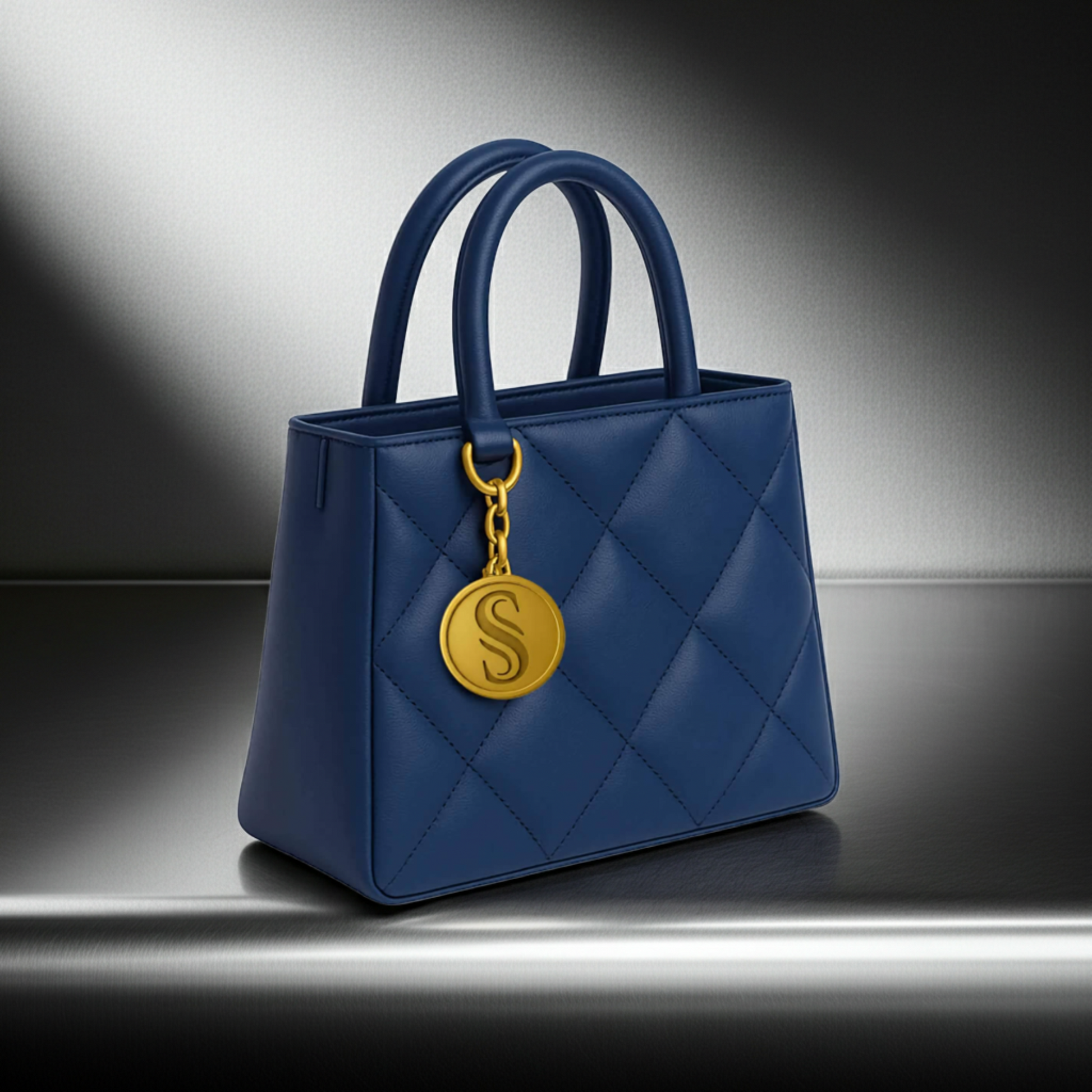 daly bag by Sellenes - architectural bag with gold plated charm