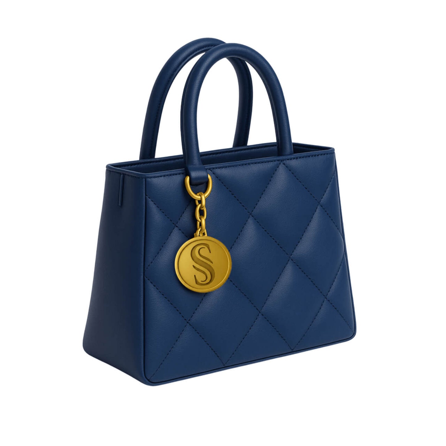 Daly bag navy - giold plated charm