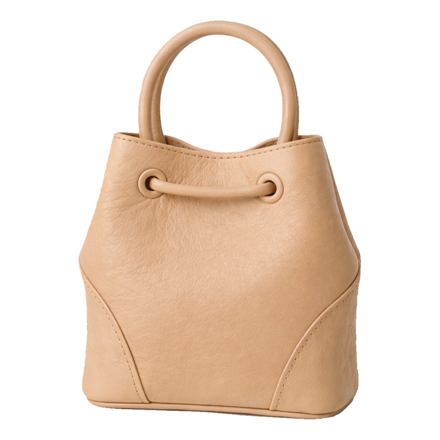 Dora Bucket  By Sellenes - luxury handbag made of nude premium leather back