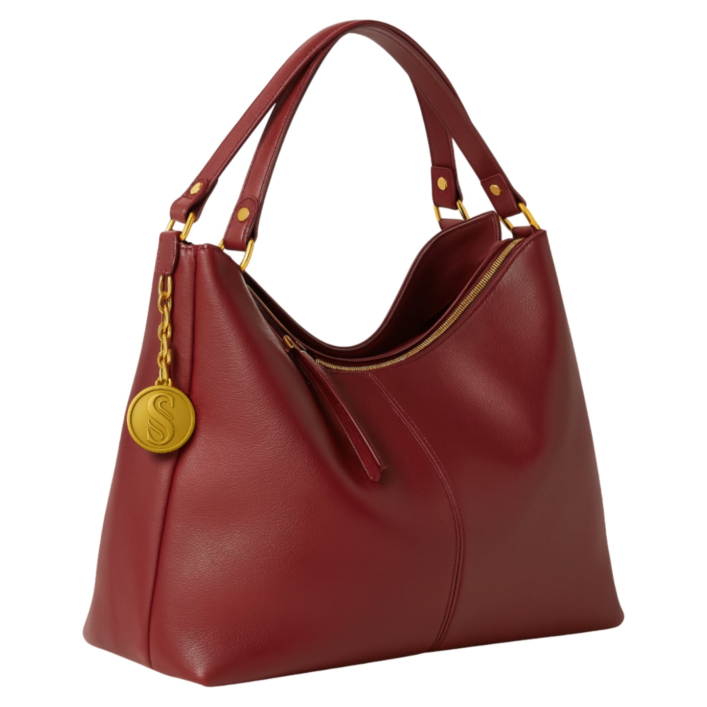 Eclate bordeaux leather luxury handbag