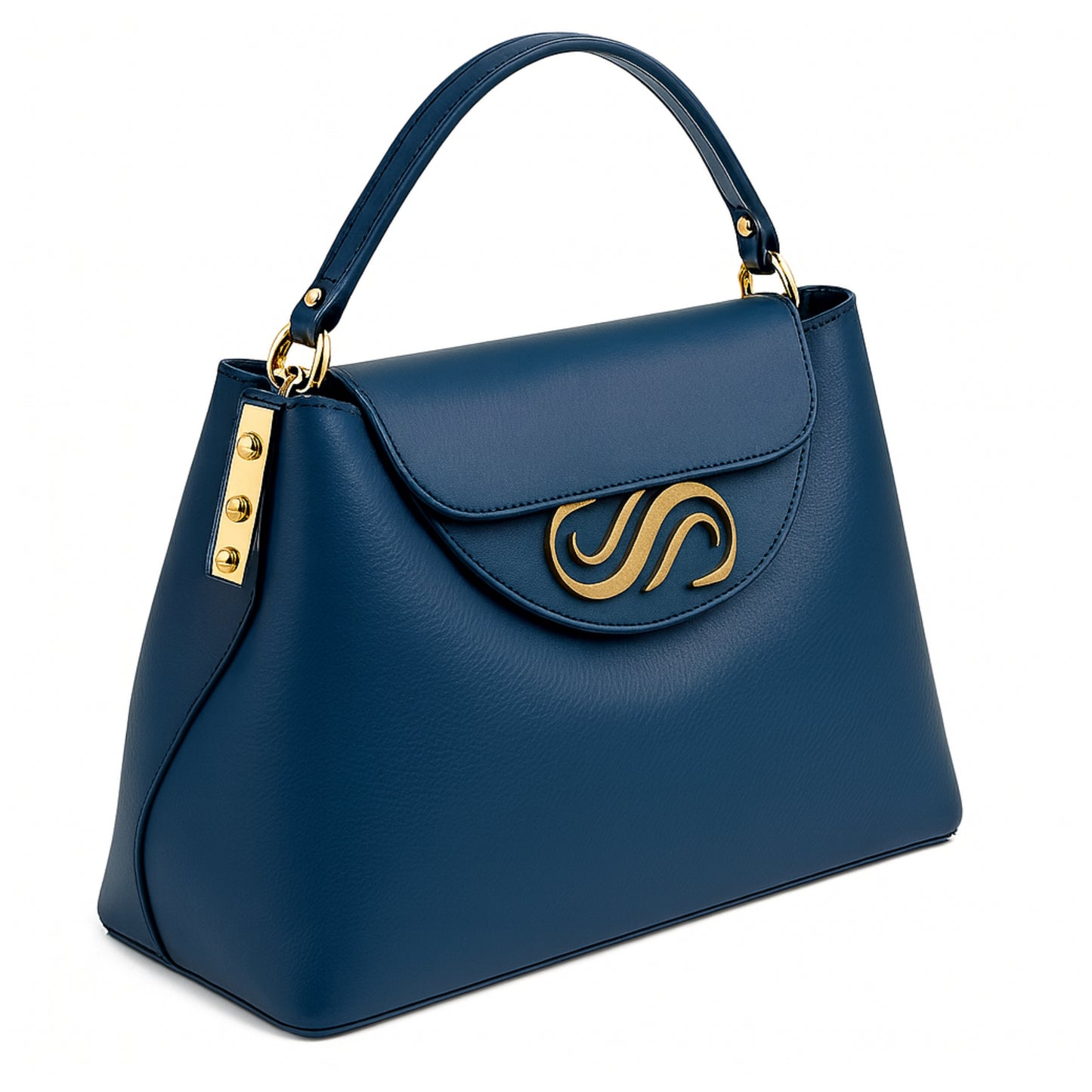 Esia blue luxury leather bag