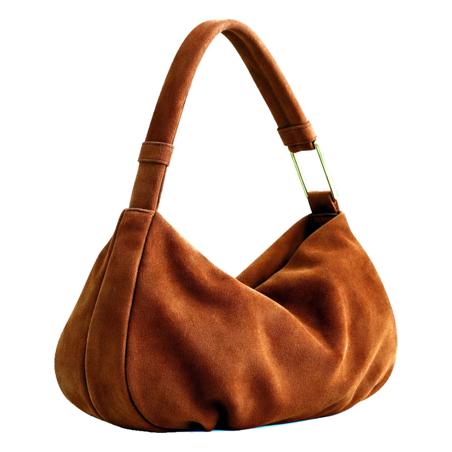 Sellenes The Hob is the everyday handbag, handcrafted of premium brown suede leather in limited edition