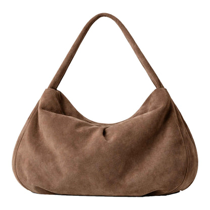 Sellenes Hobs premium ligt brown suede hobo bag