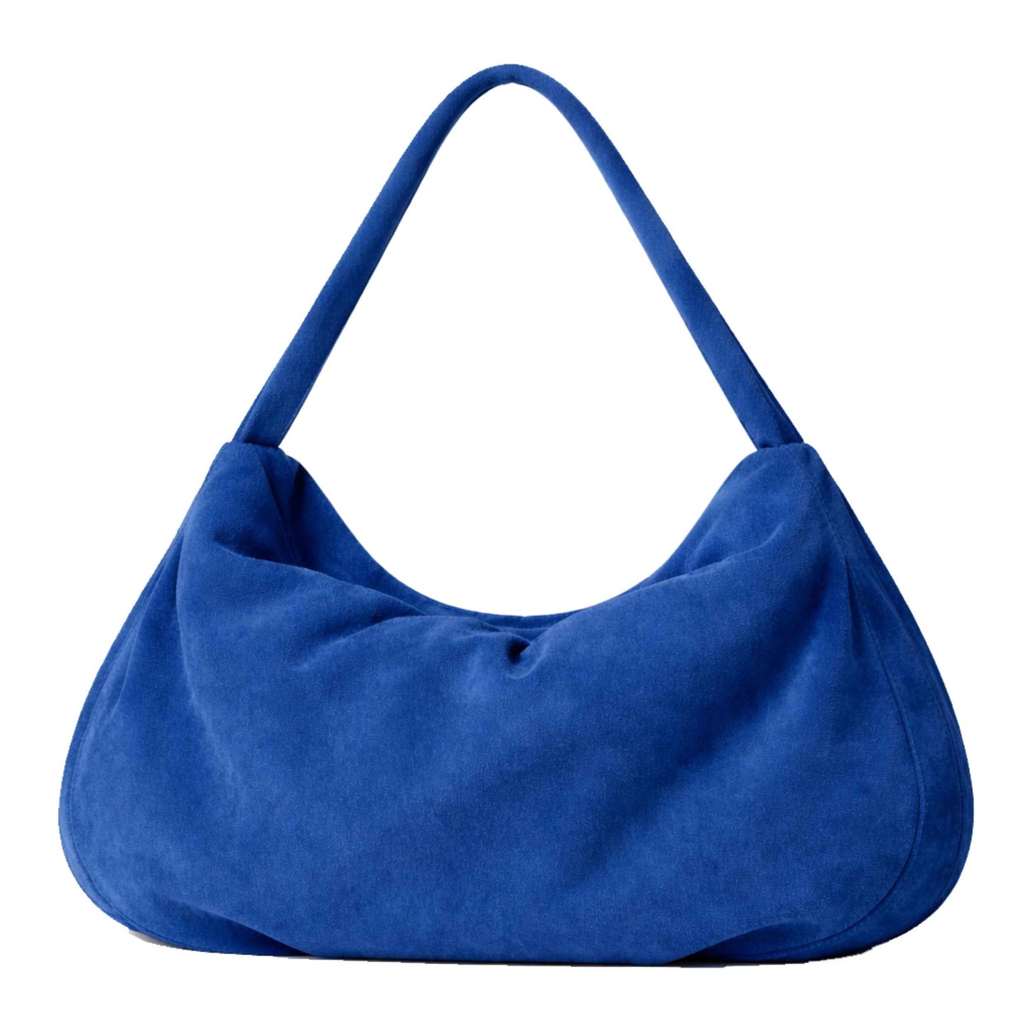 Hobs premium blue suede leaher hobo bag by Sellenes