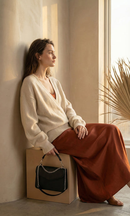 Moons Black luxury crossbody bag