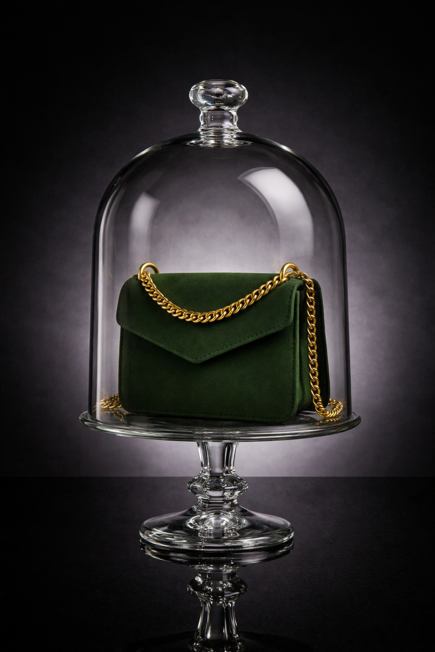 Moons Suede green - perfect gree suede crossbody