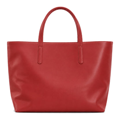 New Sole tote handbag in red nappa leather back view