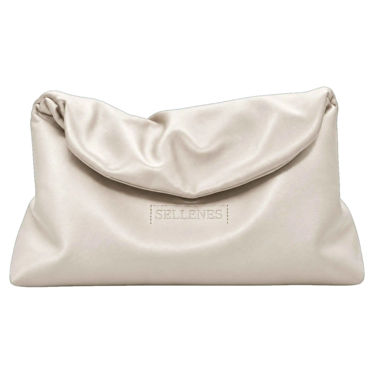 SACQ — Off White - Sellenes big premium leather clutch bag