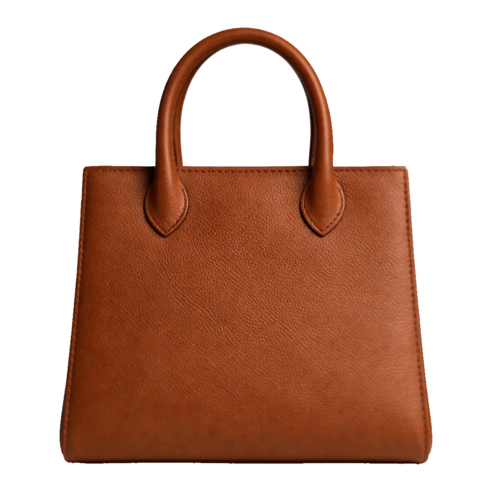 Sellenes Sally L brown textured leather tote bag back