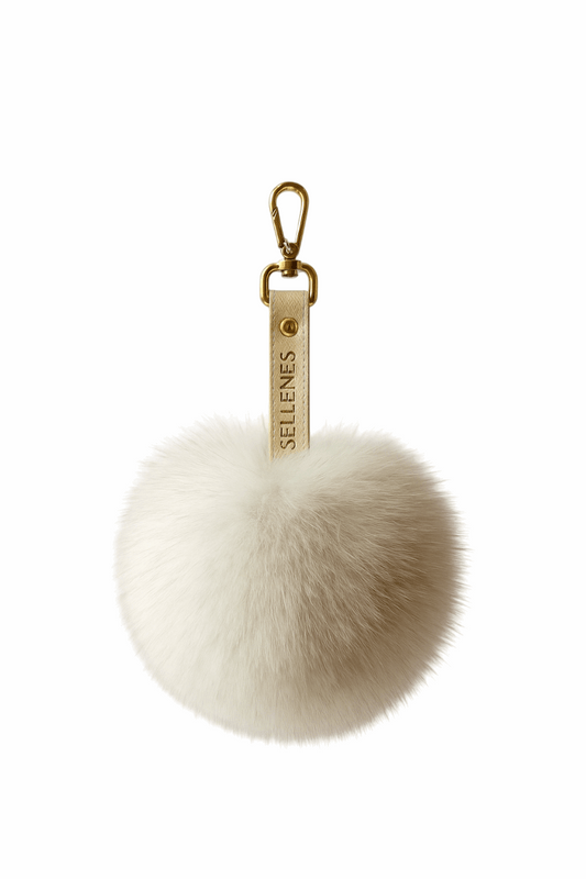 Luxury fur keychain by Sellenes - perfect for your handbag or keys