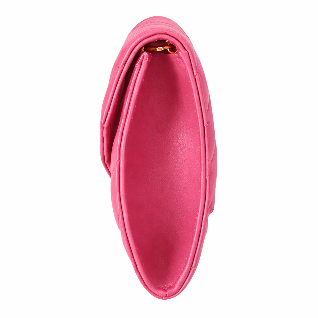 Sellenes - Val Summer pink luxury clutch side view