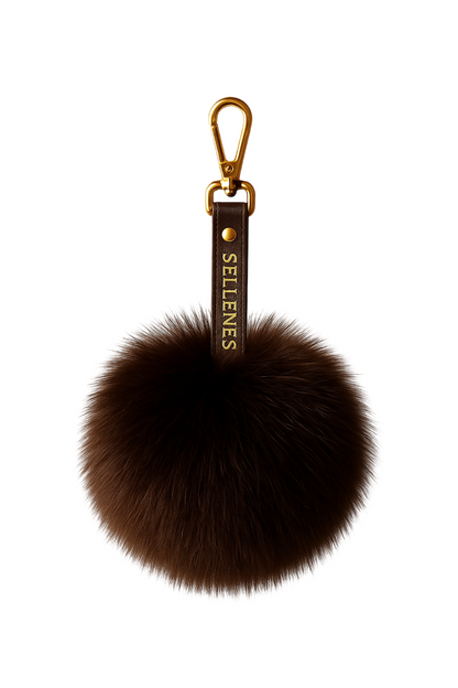 Sellenes Fur luxury keychain made in luxury fur and premium leather