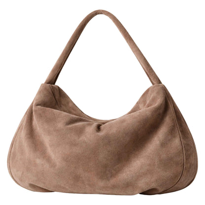 Sellenes Hobs premium ligt brown suede hobo bag