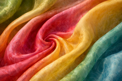 Sellenes Summer Vibes silk scraf - silk details