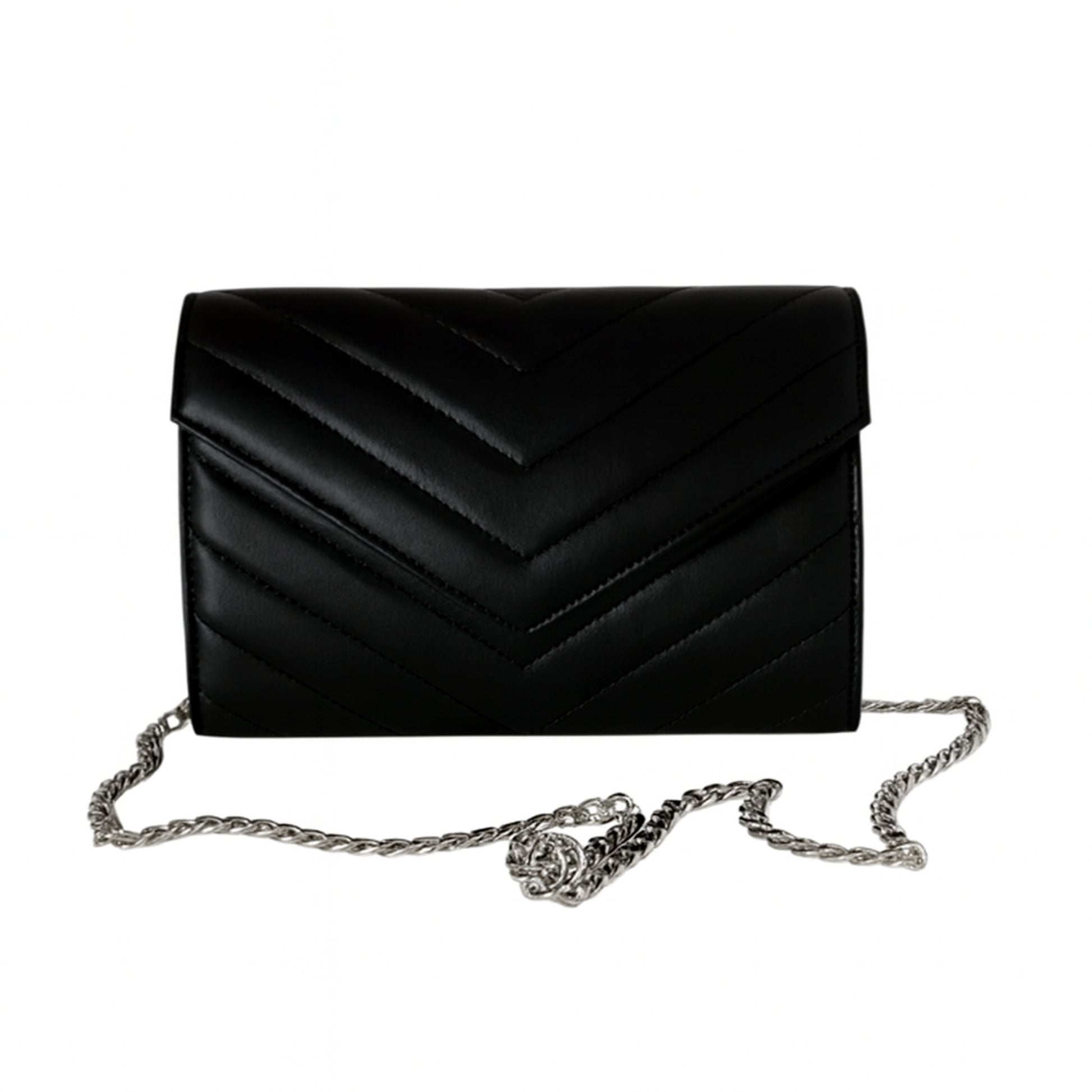 Sellenes Val_Black_Silver luxury clutch