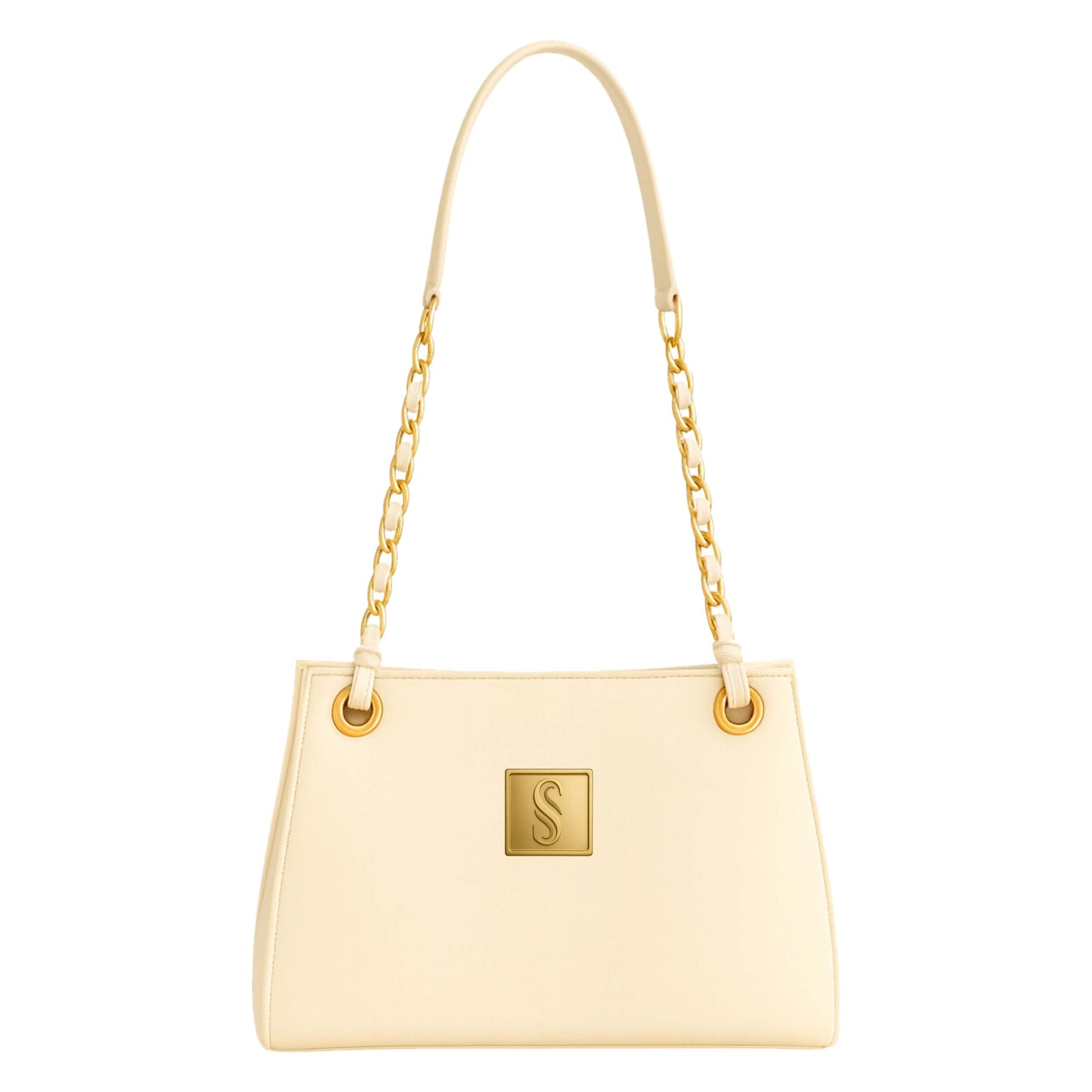 thea white luxury Sellenes leather bag