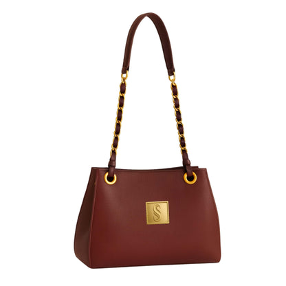 thea bordeaux luxury sellenes leather bag