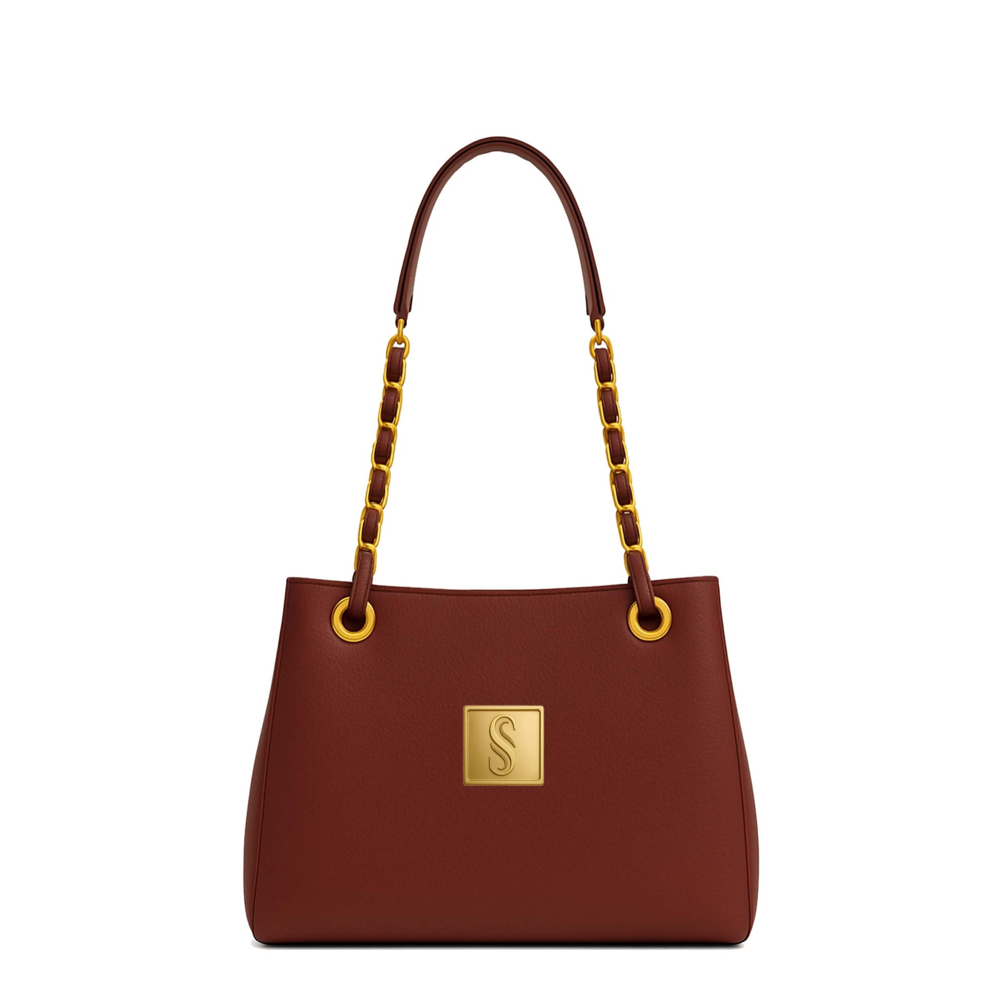 thea Redluxury leather bag Sellenes