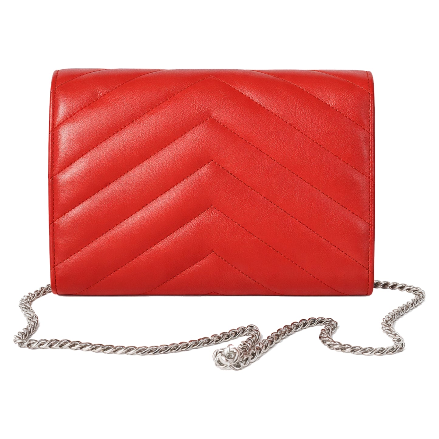 Val Red Silver Clutch Back view