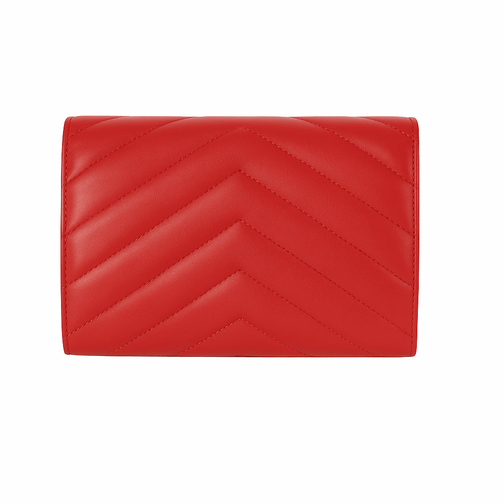 Sellenes Val Red luxury clutch back view