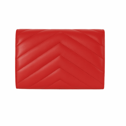 Sellenes Val Red luxury clutch back view