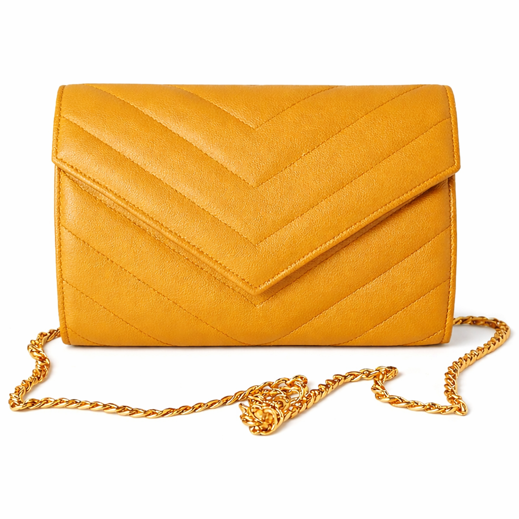 SEllenes Val Summer Luxury mustard yellow clutch