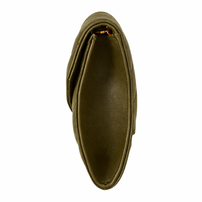 Sellenes - Val Summer Olive Luxury Clutch Side view