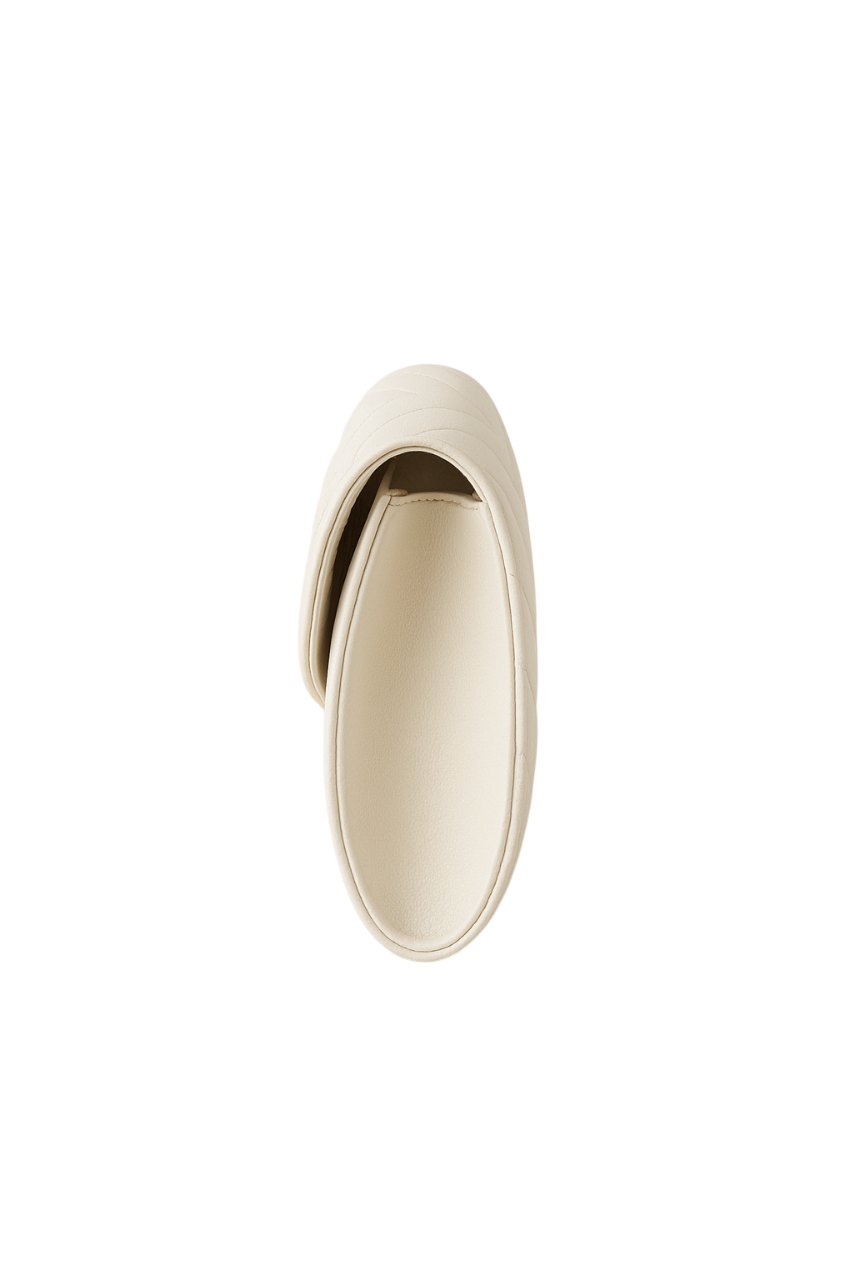 Val White Clutch by Sellenes side view chain inside