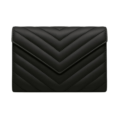 Valey Black luxury leather clutch