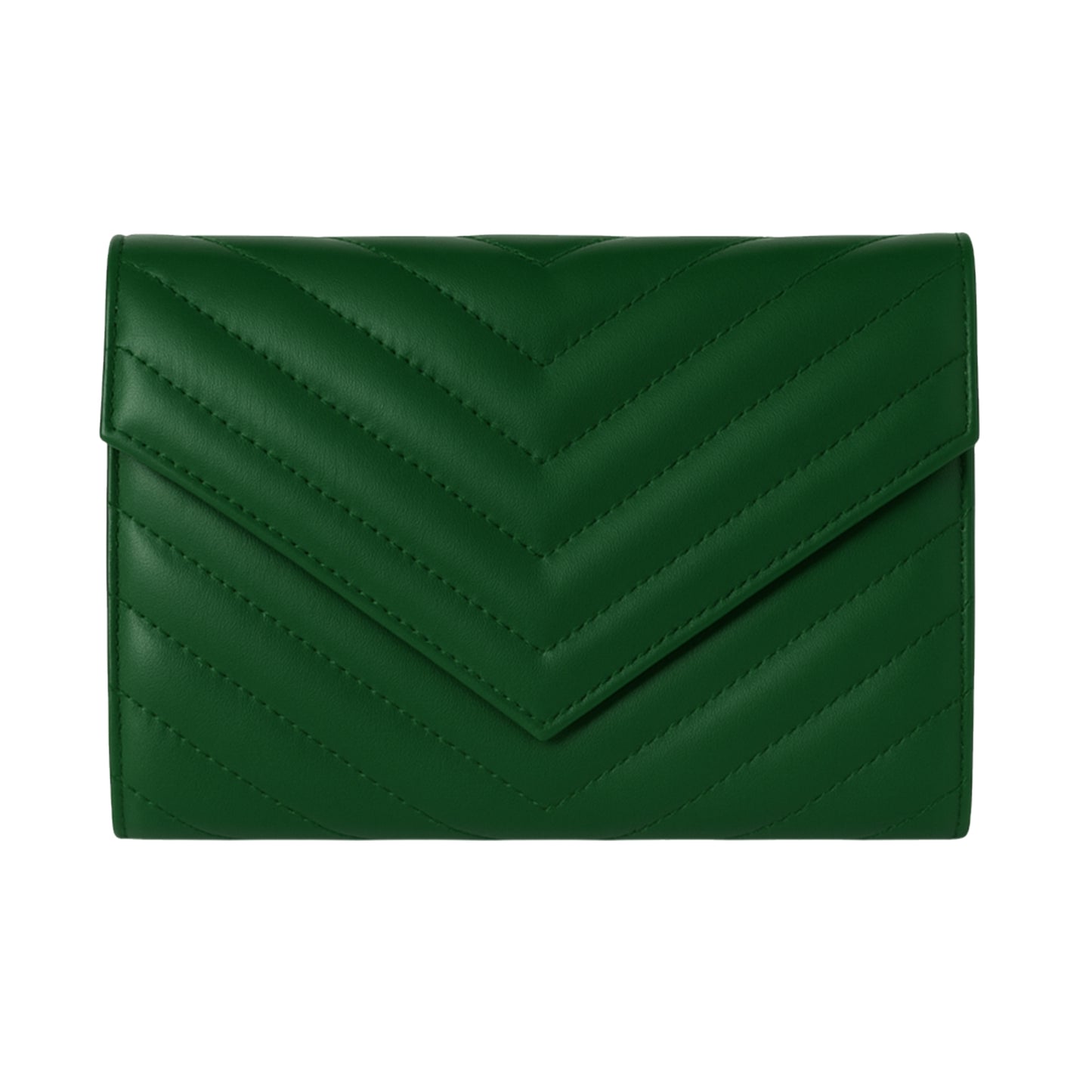 Valey Slim - luxury green leather clutch