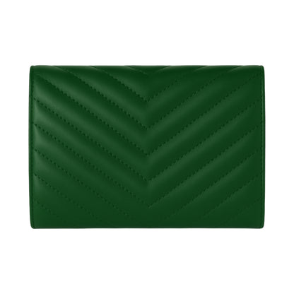 Valey Slim luxury green clutch