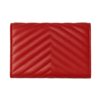 Valey SLim - luxury red leather clutch