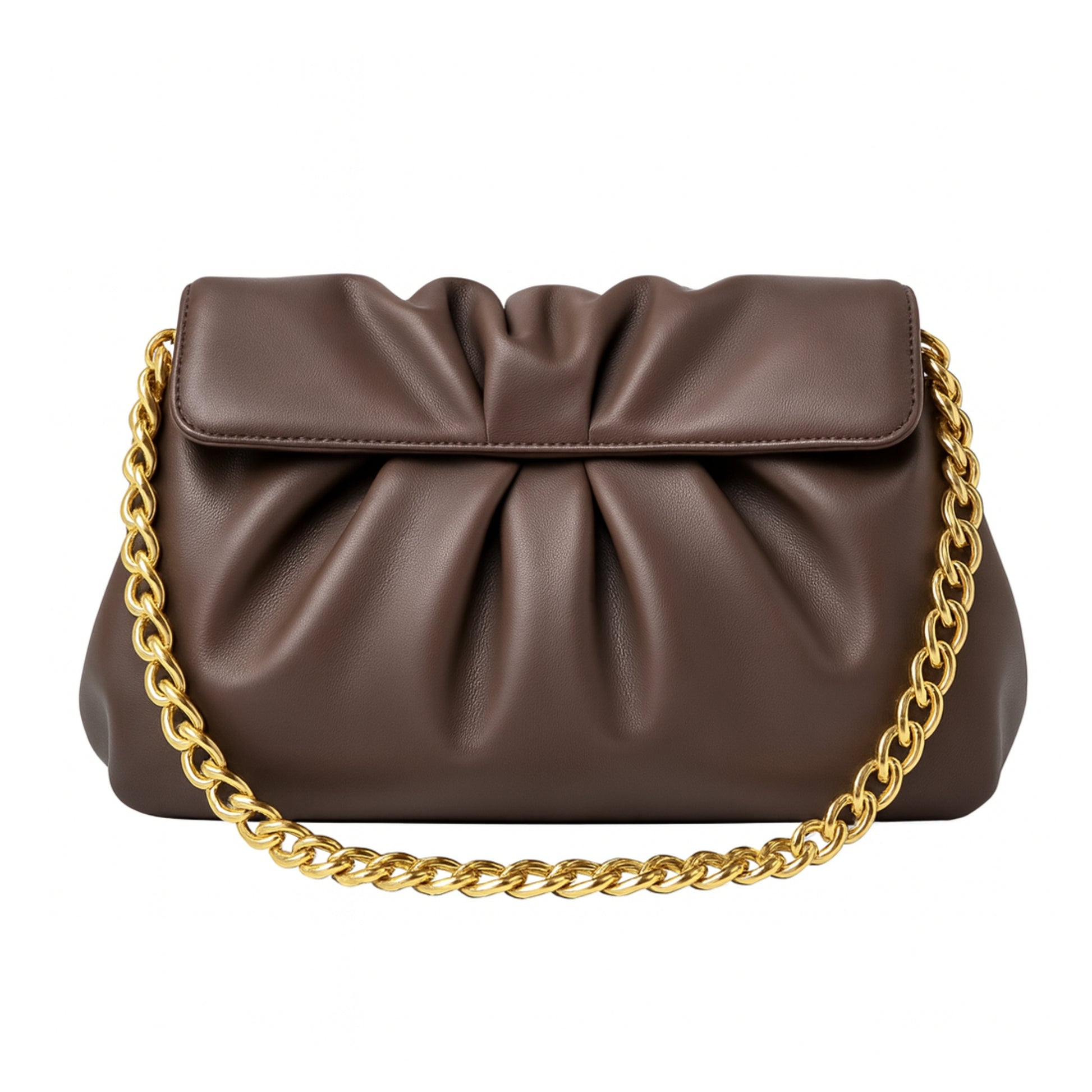 Vela Brown leather luxury handbag