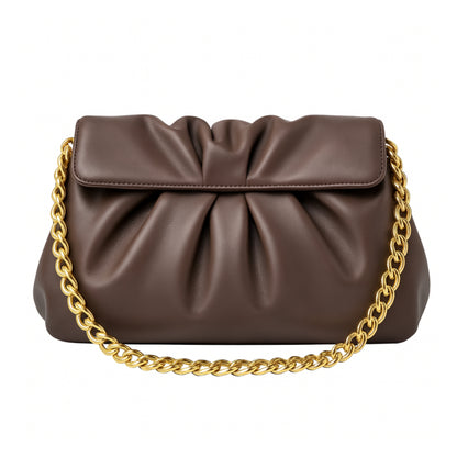 Vela Brown leather luxury handbag